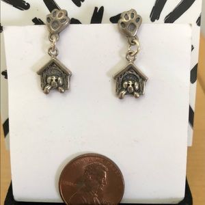 Silver Artisan Doghouse Earrings